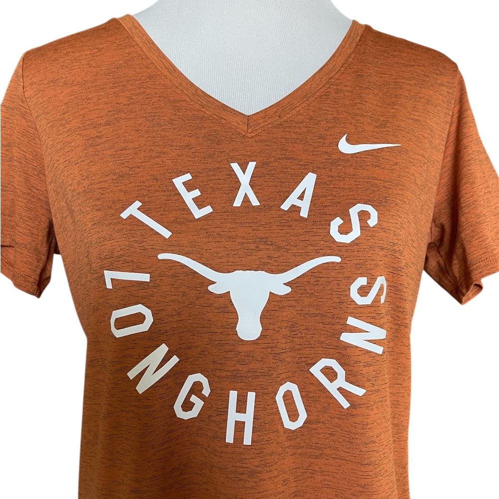 Nike Dri-Fit Texas Longhorns UT short sleeve v neck shirt - Picture 2 of 8